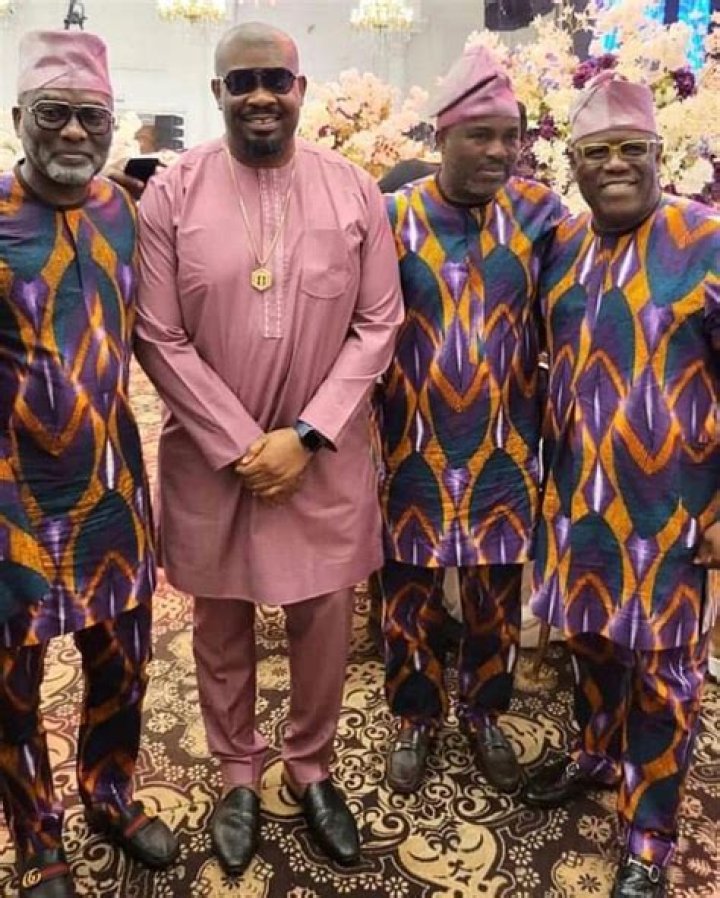 
‘Absolutely disrespectful’ – Nigerians bash Pretty Mike for attending Don Jazzy’s mum’s burial with ladies wearing large pen!s pants 